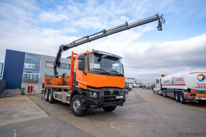 Ladepritsche RENAULT C 430 DXI-6X4+ HIAB 18T/m / 3 EXT