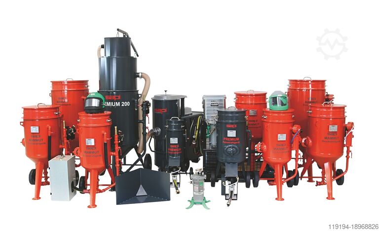 Profi-Druckstrahler für Industrie Mammut 100 liter Druck-Sandstrahlgerät mit Quick-STOP Sicherheitsabschaltung