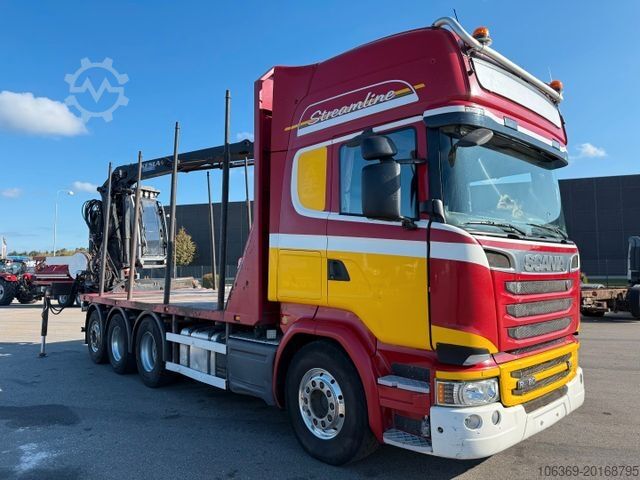 Truck mounted crane SCANIA R580 V8 8x4*4 Crane Kesla 21127 / Woodtransport