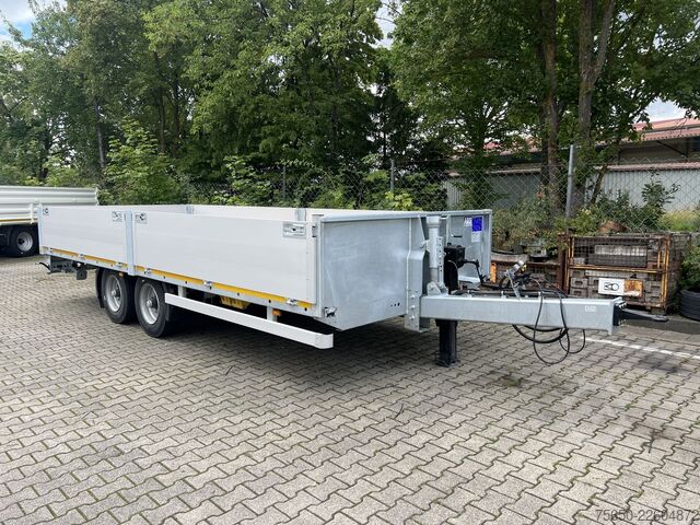 Anhänger mit offener Pritsche Möslein THT 11- G 6,2  Tandem Pritsche- Tieflader mit Rungentaschen