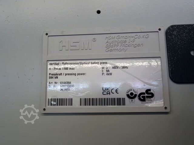 Bale press HSM V-Press 1160max