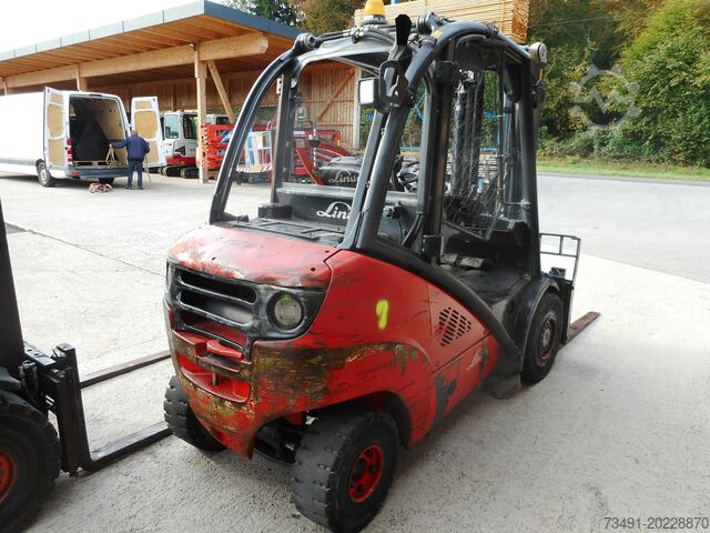4-wheel forklift Linde H30D-01 Triplex + SS + ZV + Halbk.