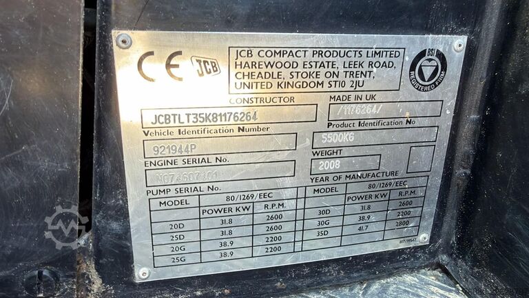 Telehandler JCB TLT 35D ( 853.6 HOURS !!! / TELETRUK / 4X4 / TO...