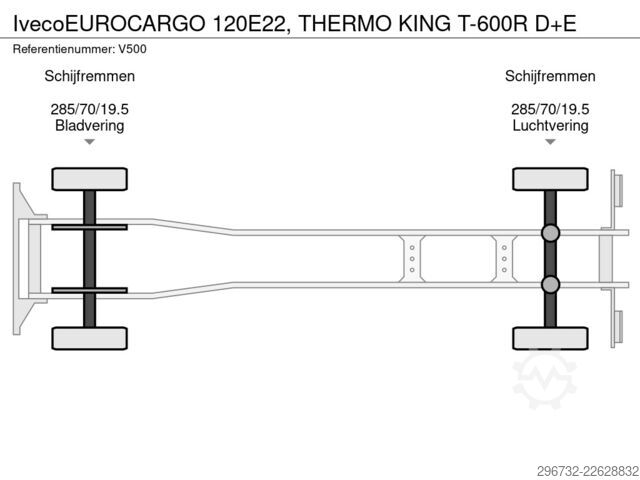 Refrigerated/frozen transport Iveco EUROCARGO 120E22, THERMO KING T-600R D+E