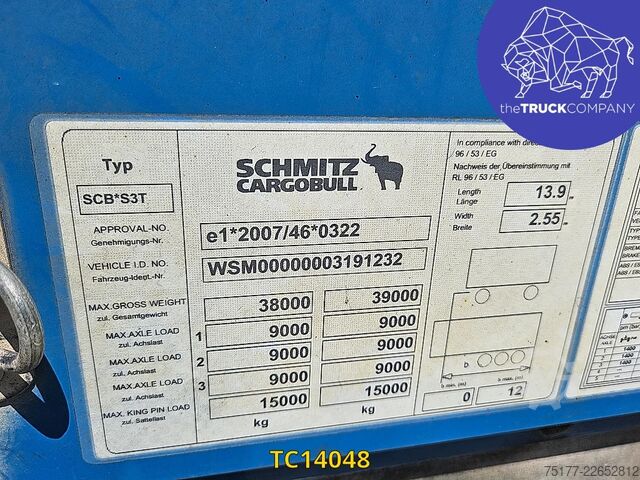 Sliding tarpaulins Schmitz Cargobull PLSC