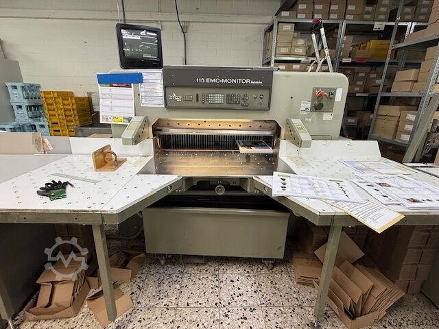 Paper cutting machine with peripherals POLAR 115 EM-MON  Autotrim