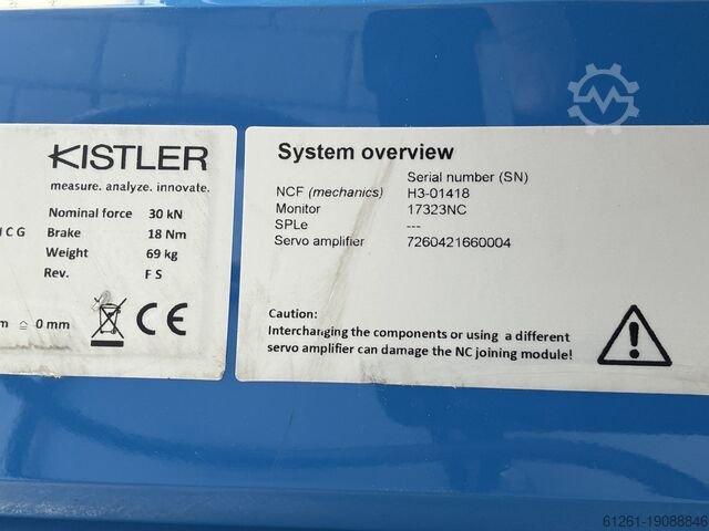 NC joining module + monitor + servo amplifier Kistler NCFH 30 400 300 B H C G