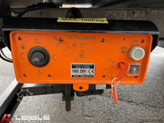 Box trailer HUMBAUR Tandem HT 10,5t Koffer 7,35m *Dhollandia LBW 1t*