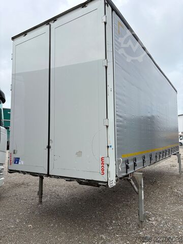 Wechselbrücke mit Pritsche & Plane Wecon Jumbo XXL Innen 3090 mm Hubdach Verzinkt