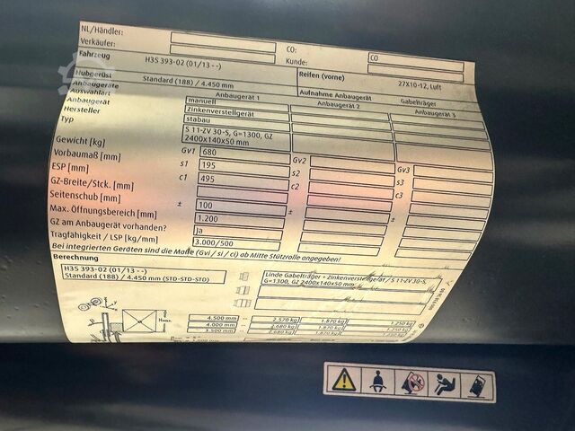 Gabelstapler Linde H 35T-02 [ID: 162]