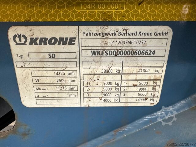 Containertransport Krone stack of 3x 2013/2014 KRONE 40FT/45FT chassis /...