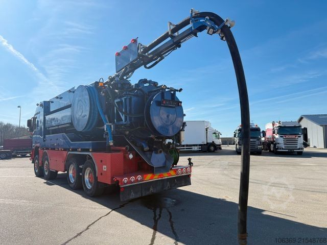 Saugwagen MERCEDES-BENZ Actros 4151 8x8 V8 Hvidtved Larsen RECycler 410