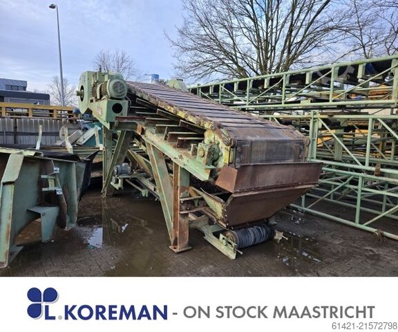 Stahlplattenband mit Trichter Svedala Svedala Steel Apron Conveyor with Hopper
