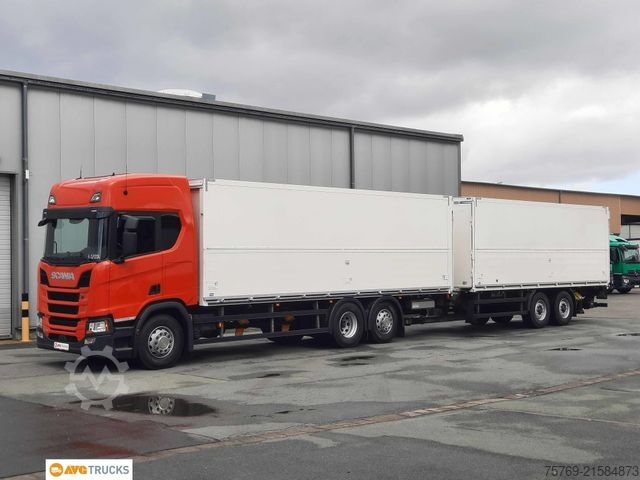 LKW mit Getränkeaufbau SCANIA R 410 Durchlade-Kofferzug 2xLBW Lenkachse Retard