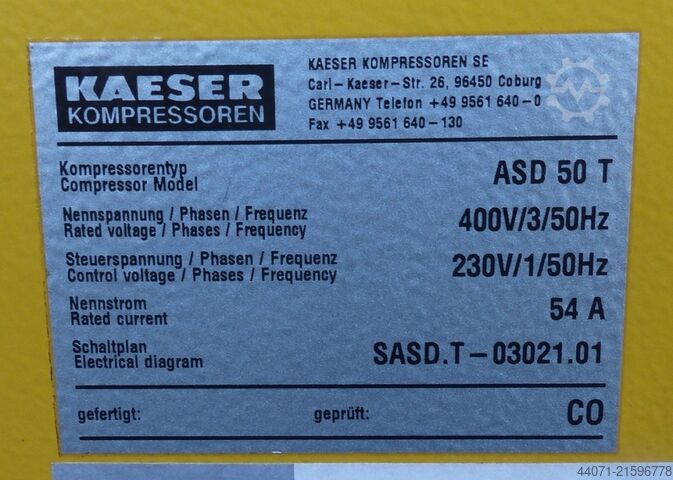 Schraubenkompressor ASD50T Kaeser ASD50T