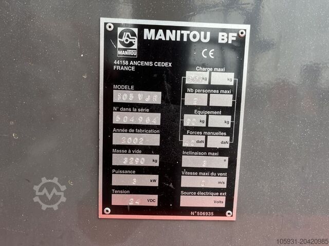 Telescopic Boom Manitou 105VJR