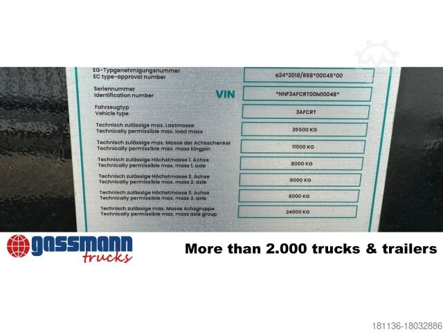 Tipper semitrailer  Euro ATM 27, HARDOX Stahlmulde ca. 27m³,