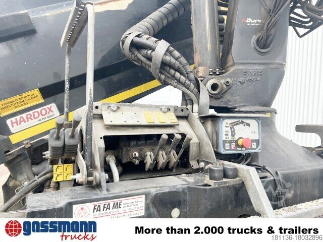 Kipper LKW Mercedes-Benz Arocs 3345 K 6x4, Heckkran Hiab Jonsered 1300RS79,