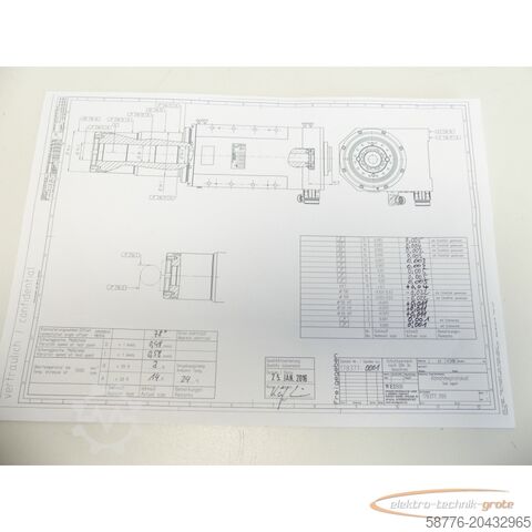 Component Weiss 178377 Schleifspindel 21kw / 7000 U/min = 0001    !