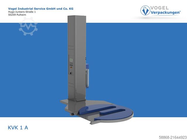 Semi-automatic pallet wrapper KVK 1A mit Ausschnitt für Hubwagen- elektromagnetischer Bremse
