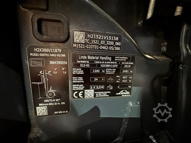 Electric - 3 wheels Linde E12-386-02 + Ladegerät 3550 --EK