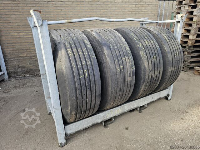 2010 HANKOOK TL 10. Anhängerreifen 445/65 R22.5, 4 Stück, 12/13 mm Profil. HANKOOK TL 10. TRAILER BAND 445/65 r 22.5   4 STUKS  12...