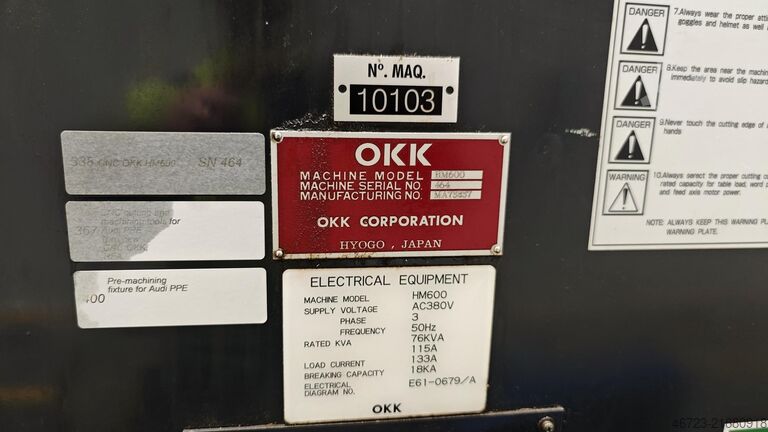 Horizontal-Bearbeitungszentrum OKK HM 600