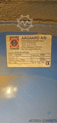 Industrial extraction system with heat recovery AAGAARD / FINNROSE Aagaard AVD 40 HF/240