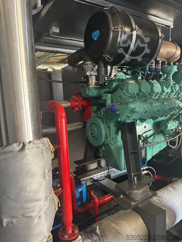 Gas engine Fortes CHP unit 140 kW el Hyundai GV222Ti / Nidec Leroy Somer LSA