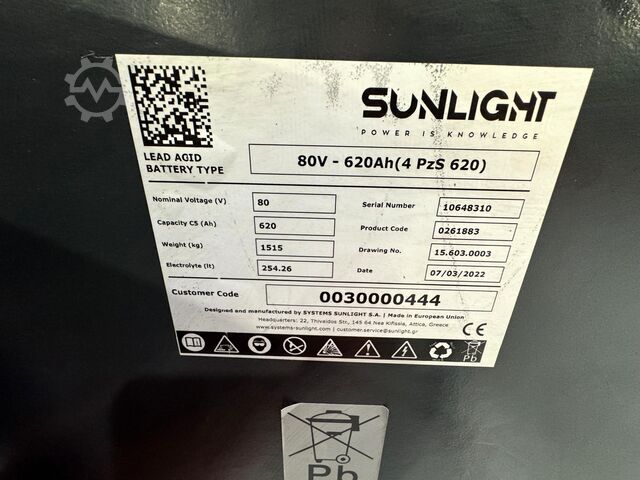 Battery 2022 S + safety inspection (UVV) valid until 09/2027 Linde E 30/600H