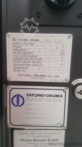 Horizontal machining center OKUMA GENOS L300-e