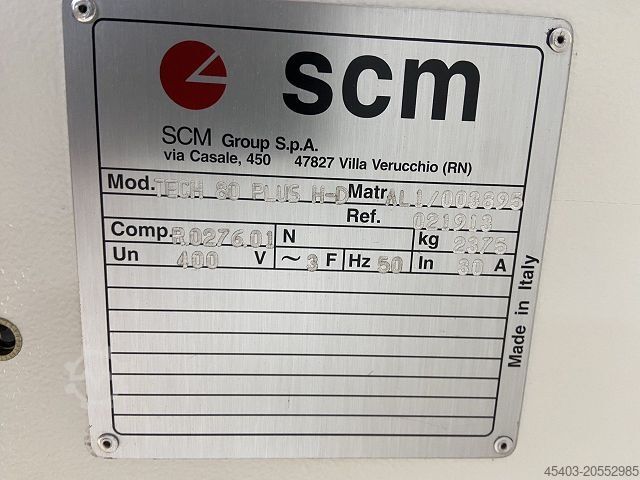 Machining center SCM Tech 80 Plus "H-D"