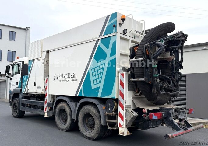 Vacuum tank truck MAN 33.440 TGS 6x4, MTS Saugbagger