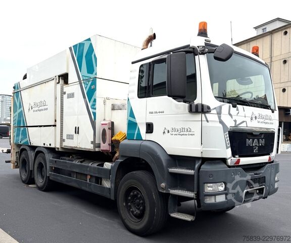 Vacuum tank truck MAN 33.440 TGS 6x4, MTS Saugbagger