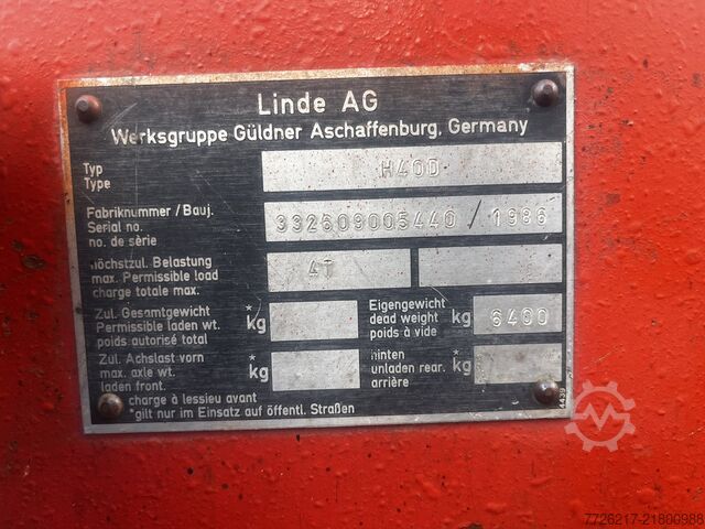 Forklift Linde H 40 D