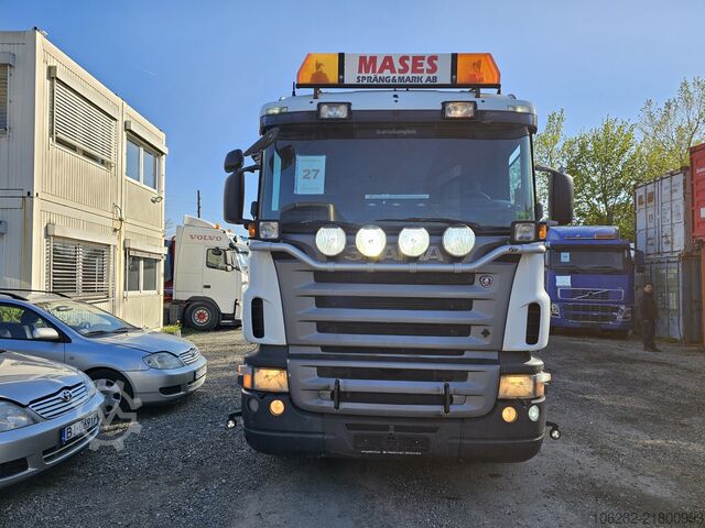 Roll-off tipper truck SCANIA R480LB 8X4*4HHA MOTORSCHADEN! 3-Pedal J
