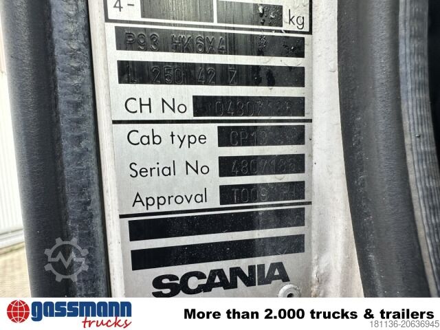Truck chassis Scania P93 HK 250 6x4L