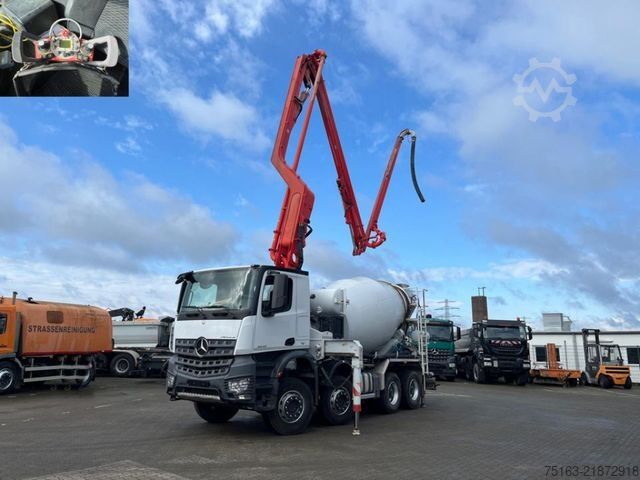 Concrete mixer truck MERCEDES-BENZ Arocs 3243 8x4 Pumi Putzmeister deutsch top