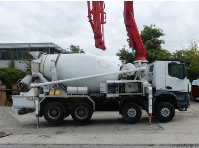 Concrete mixer truck MERCEDES-BENZ Arocs 3243 8x4 Pumi Putzmeister deutsch top