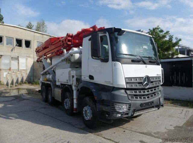 Concrete mixer truck MERCEDES-BENZ Arocs 3243 8x4 Pumi Putzmeister deutsch top
