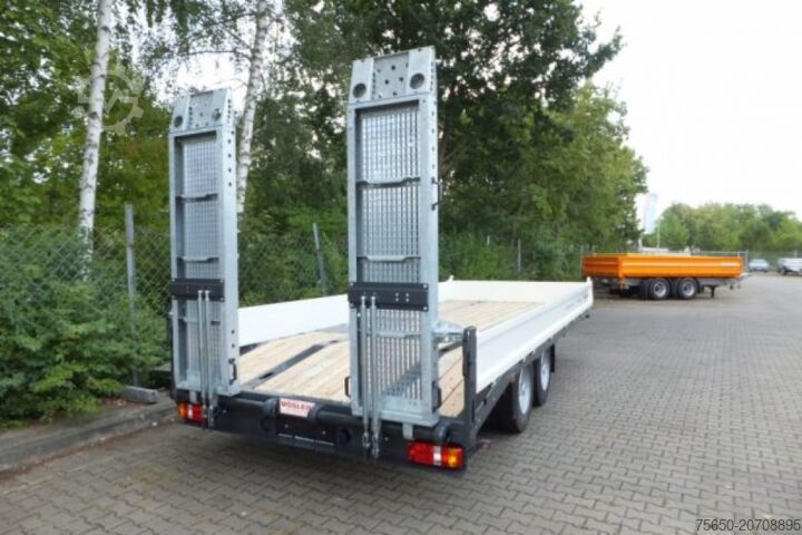Low loader trailer Möslein TTT 11- 6,28 Weiß  Neuer Tandemtieflader