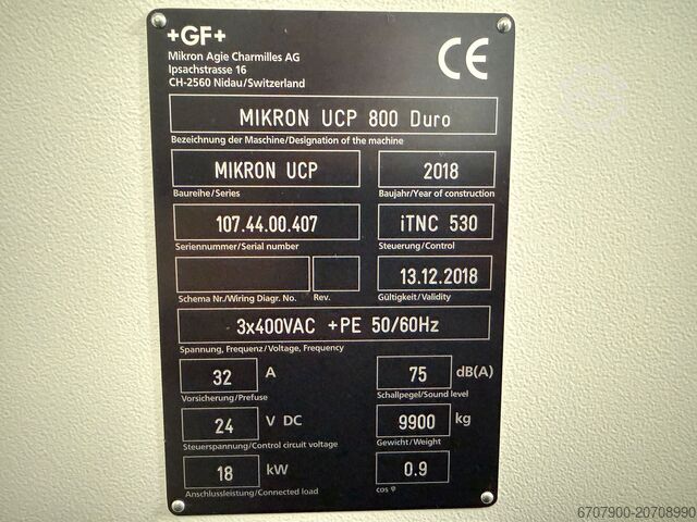 Vertikales Bearbeitungszentrum Mikron UCP 800 Duro