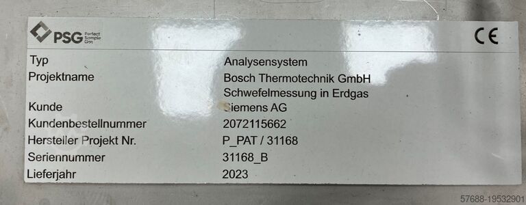 Analysis system for sulfur measurement, natural gas PerfectSampleGas (PSG) / Siemens AG Analysesystem