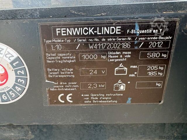 VS-22330 electric stacker Linde L10b 2,424 mm LINDE l10b