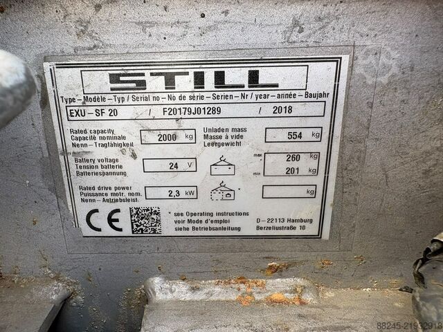 VS-22514 Electric pallet truck Still EXU SF20 STILL EXU SF20
