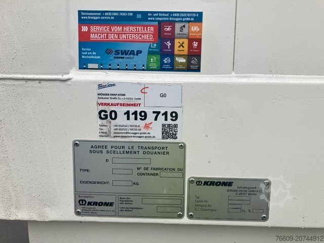 Anhänger-Wechselpritsche KRONE Wechselbrücke Koffer