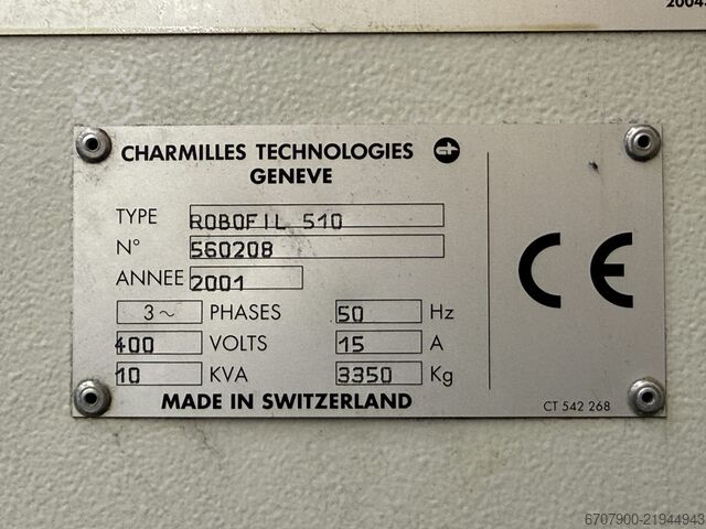 CHARMILLES TECHNOLOGIES ROBOFIL 510 Wire EDM Machine CHARMILLES TECHNOLOGIES ROBOFIL 510