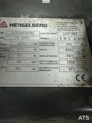 Gabelstapler Linde E16C Counterbalance Truck â Certified