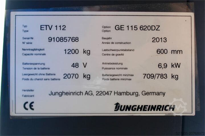 Reachtruck Jungheinrich ETV 112 620 DZ