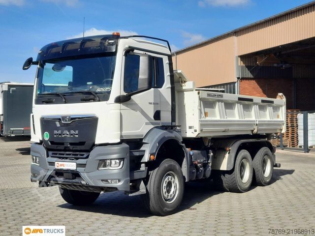 Three-sided tipper truck MAN 33.510 TGS 6X4 Meiller Bordmatik Retarder